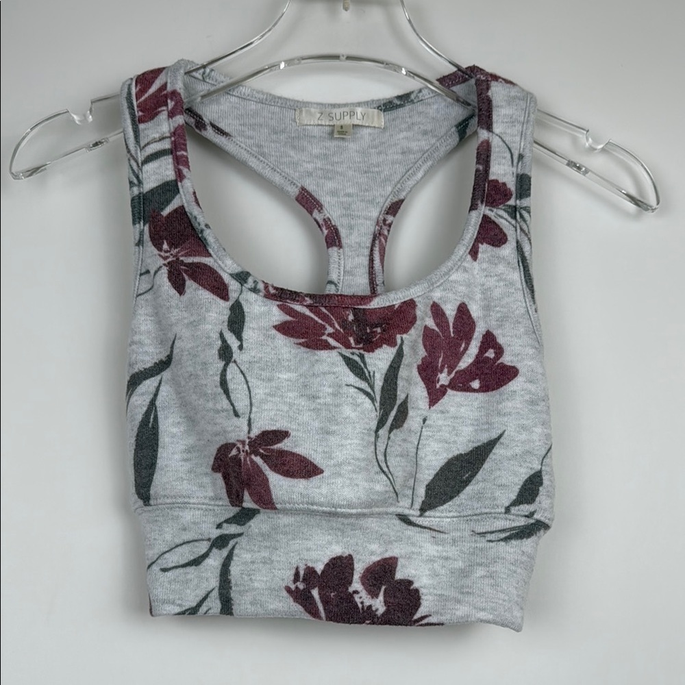 Z Supply Sia Soft Floral Racerback Knit Tank Bra Size Small